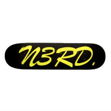 N3RD schwarz-gelbe Plattform Personalisierte Skateboarddecks