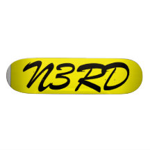 N3RD- Schwarzes und Gelb Skate Board