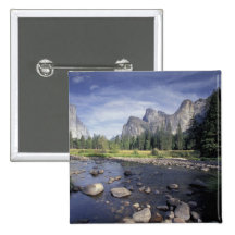 Na, USA, Kalifornien, Yosemite NP, Talansicht Anstecknadelbutton