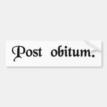 Nach Tod Auto Sticker