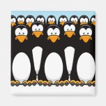 Nachdenklicher Pinguin-Armee-Magnet Magnete