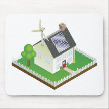 Nachhaltiges Haus der auswechselbaren Energie Mousepad