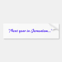 Nächstes Jahr in Jerusalem Autosticker