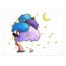 Nacht   lichter, leer postkarte