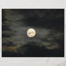 Nächtlicher Himmel - Vollmond und dunkle Wolken Individuelle Flyer