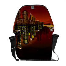 Nachtstädtische Mädchen-Bote-Tasche Kurier Taschen