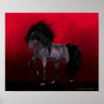 Nachtstute ist- wartete gotisches Kunst-Plakat