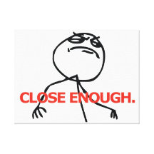 Nah genug gespannter galerie druck