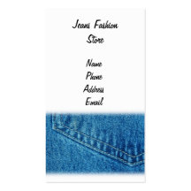 Nahaufnahme-Ansicht des Jeans-Hosen-Musters Visitenkarte
