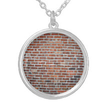 Nahaufnahme der befleckten verwitterten Backstein- Amulett