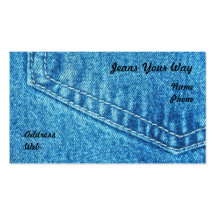 Nahaufnahme der Jeans-Hosen-Tasche Visitenkarten Vorlage
