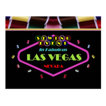 NÄHENDES EREIGNIS in fabelhafter Las Vegas-Postkar
