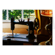 Nähmaschine und Lampe Karten