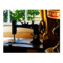 Nähmaschine und Lampe Postkarten
