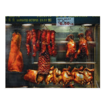 Nahrung - Bratenfleisch für Verkauf Postkarte