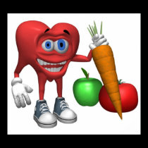 Nahrung-Gesundheit Herzfrüchte und Veggies poster