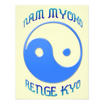 "Nam Myoho Renge Kyo" Yin u. Yang-Buddhismus Individuelle Einladungskarte