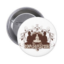 Namaste Buddha Anstecknadelbuttons