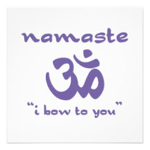 Namaste - ich beuge zu Ihnen (in Lila) Individuelle Ankündigungen