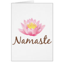 Namaste Lotos-Blumen-Yoga Grußkarte