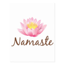 Namaste Lotos-Blumen-Yoga Postkarte