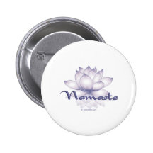 Namaste Lotus Lavendel Anstecknadelbutton