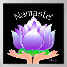 Namaste Lotus Posterdruck