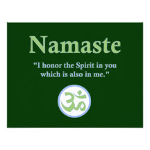 Namaste - mit Zitat und OM-Symbol Personalisierte Ankündigungen