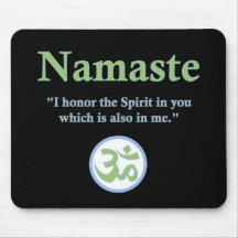 Namaste - mit Zitat und OM-Symbol Mousepads