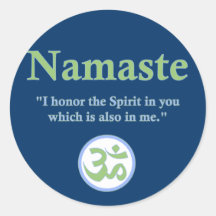 Namaste - mit Zitat und OM-Symbol Sticker