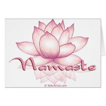 Namaste rosa Lotus Karten