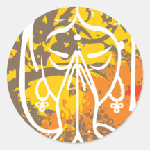Namaste Runder Sticker