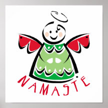 Namaste Yoga-Weihnachten Plakatdrucke