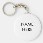 Name hier Keychain Schlüsselbänder