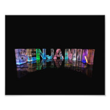 NamensBenjamin in den Lichtern 3D Foto