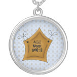 Namensfoto-Stern-Sterlingsilber-Halskette Pendent