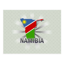 Namibia-Flaggen-Karte 2,0 Postkarten
