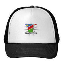 Namibia-Flaggen-Karte 2,0 Trucker Mützen