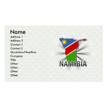 Namibia-Flaggen-Karte 2,0 Visitenkartenvorlagen