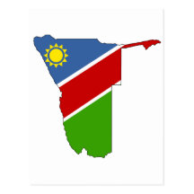 Namibia-Flaggenkarte Postkarte