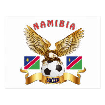 Namibia-Fußball-Entwürfe Postkarte