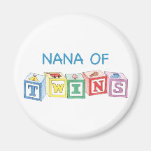 Nana der Zwillings-Blöcke Kühlschrankmagnete