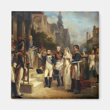 Napoleon Bonaparte, der Königin Louisa empfängt Magnete