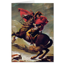 Napoleon, der den Bernhardiner kreuzt Grußkarte