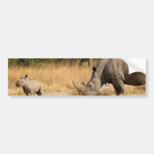 Nashorn-Familien-Autoaufkleber