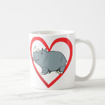 Nashorn-Herz Kaffeehaferl