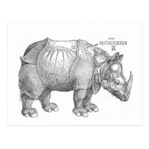 Nashorn Postkarte