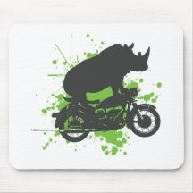 Nashorn-Radfahrer Mousepads