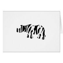 Nashorn Zebra: Wilder Brei-Oben Grußkarte