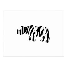 Nashorn Zebra: Wilder Brei-Oben Postkarten